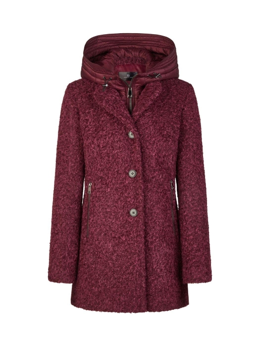 Lebek Jacke (Wolle) mit Kapuze 490 Purple