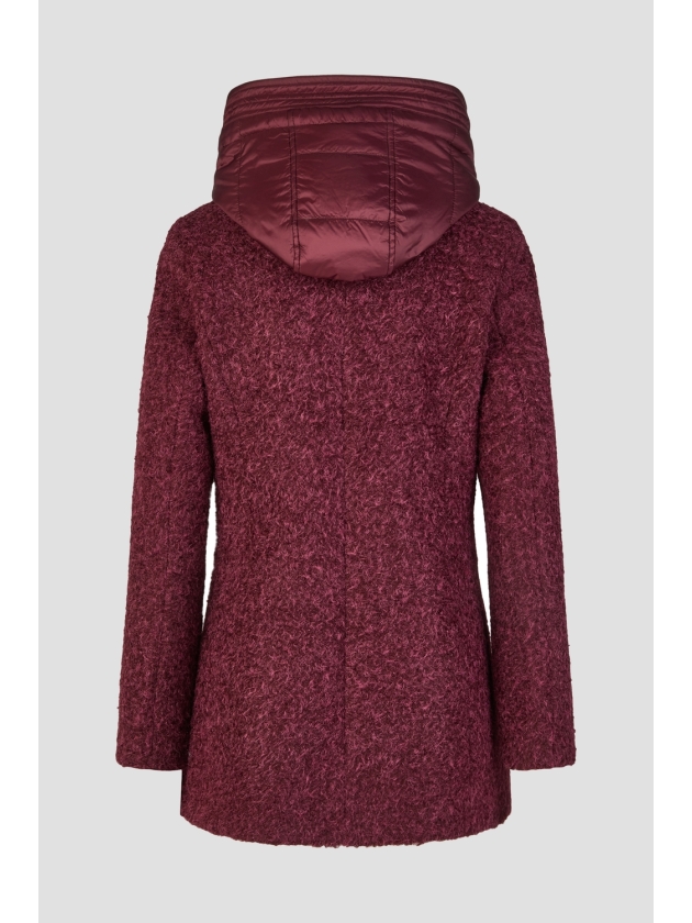 Lebek Jacke (Wolle) mit Kapuze 490 Purple