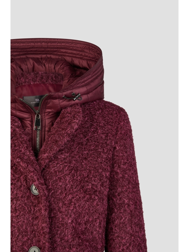 Lebek Jacke (Wolle) mit Kapuze 490 Purple