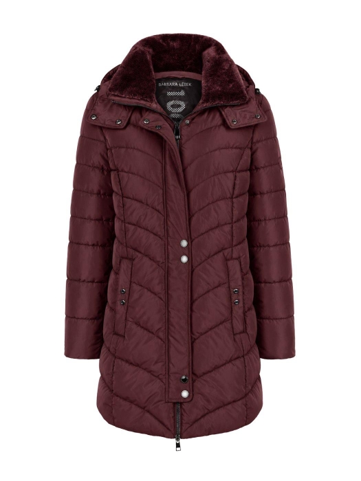 Lebek Jacke mit Webpelz 596 Burgundy