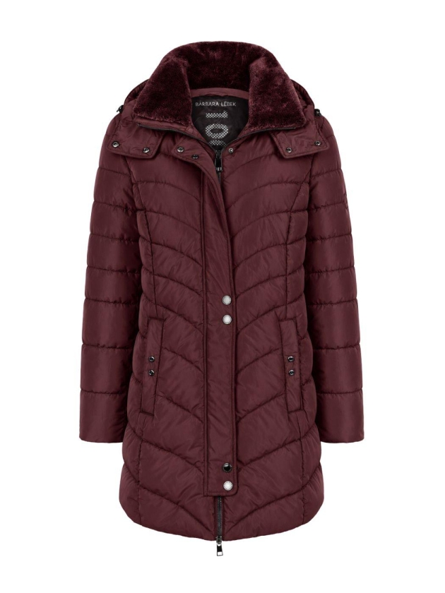 Lebek Jacke mit Webpelz 596 Burgundy