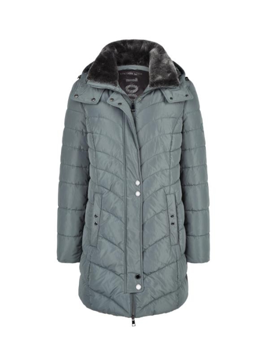 Lebek Jacke mit Webpelz 658 Misty sage
