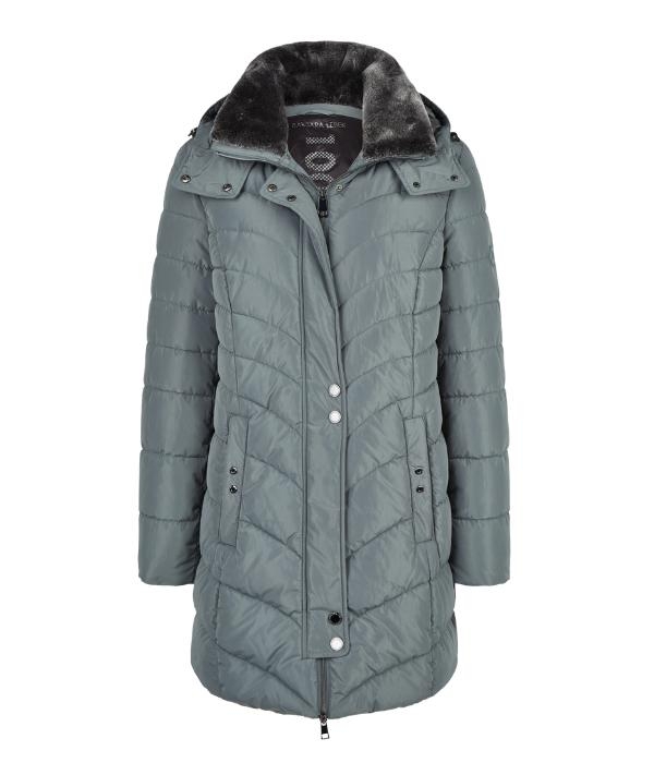 Lebek Jacke mit Webpelz 658 Misty sage