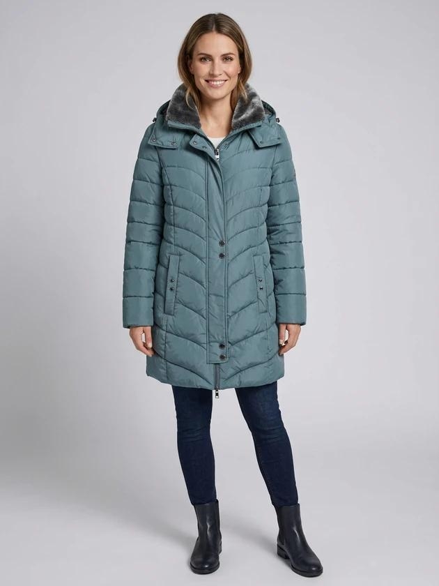 Lebek Jacke mit Webpelz 658 Misty sage