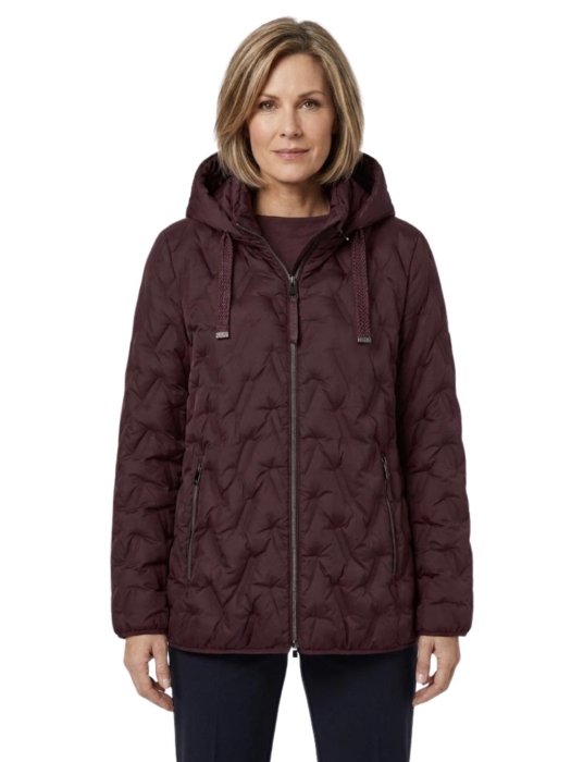 Lebek Jacke Stepp mit Kapuze 596 Burgundy