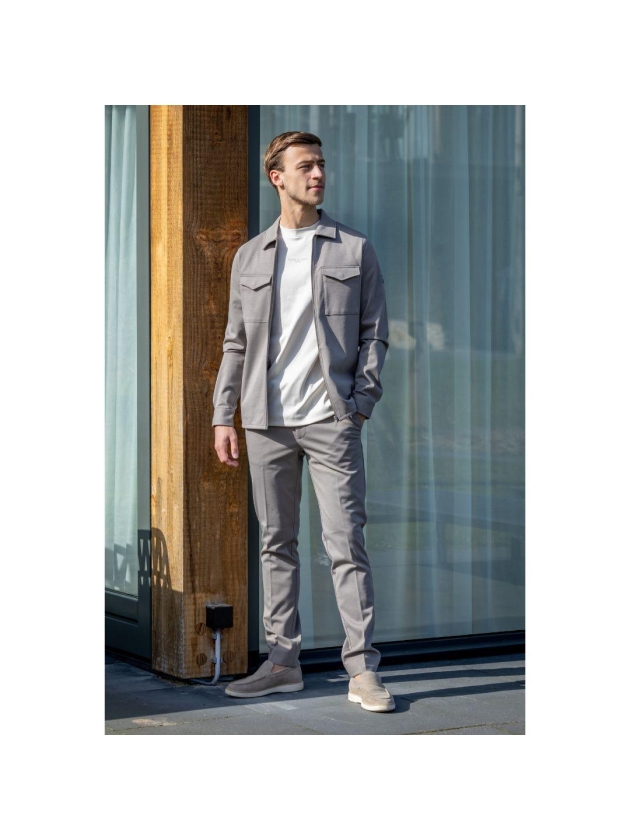 Cavallaro Zaverio Overshirt 840006 Taupe melange