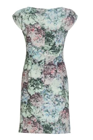 Swing Etui Kleid aus floral bedrucktem Sc 3701 Deep slate/multi