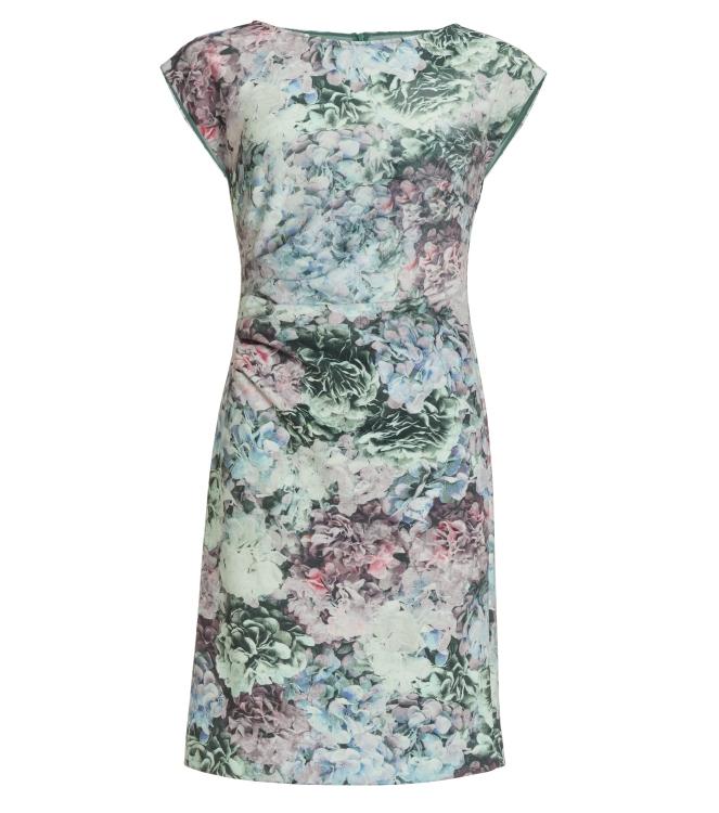 Swing Etui Kleid aus floral bedrucktem Sc 3701 Deep slate/multi
