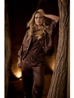 Tramontana Elasticated Short-Sleeve Jacket 002650 Chocolate