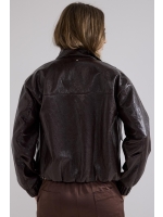 Tramontana Cracked PU Jacket 002650 Chocolate