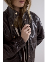 Tramontana Cracked PU Jacket 002650 Chocolate