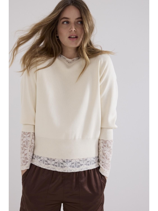 Tramontana Boat-Neck Jumper 001350 Snow