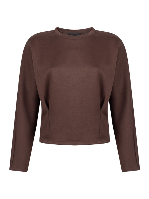 Tramontana Technical Sweat Jumper Pleats 002650 Chocolate