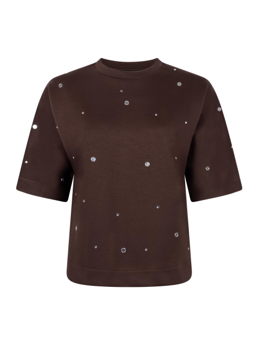 Tramontana Short-Sleeve Sweat Jumper 002650 Chocolate