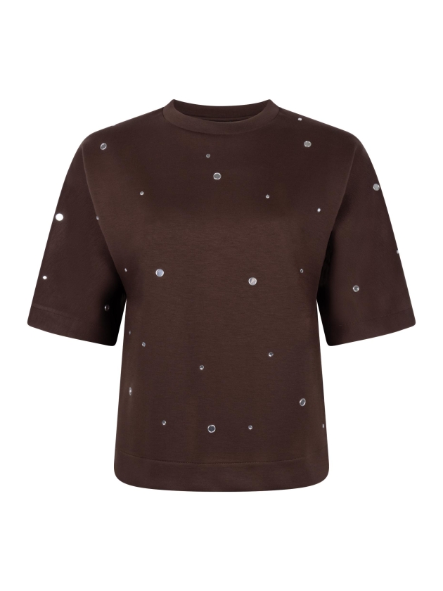 Tramontana Short-Sleeve Sweat Jumper 002650 Chocolate