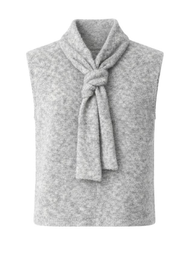 Tramontana Sleeveless Jumper Scarf 007041 Light grey melange
