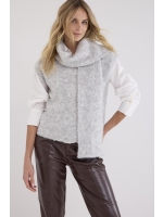 Tramontana Sleeveless Jumper Scarf 007041 Light grey melange