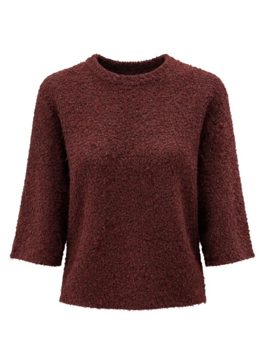 Tramontana Short-Sleeve Boucl Jumper 004580 Pomegranate