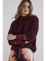 Tramontana Short-Sleeve Boucl Jumper 004580 Pomegranate