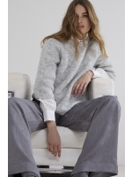 Tramontana Short-Sleeve Boucl Jumper 007041 Light grey melange