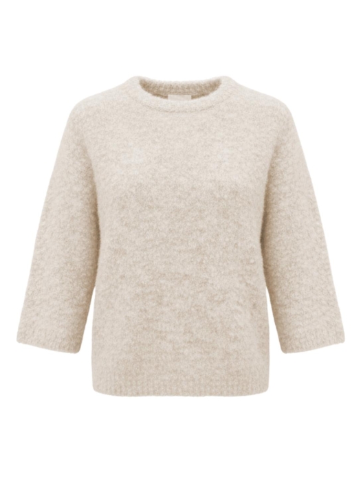 Tramontana Short-Sleeve Boucl Jumper 001351 Snow melange