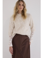 Tramontana Short-Sleeve Boucl Jumper 001351 Snow melange