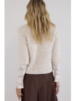 Tramontana Short-Sleeve Boucl Jumper 001351 Snow melange