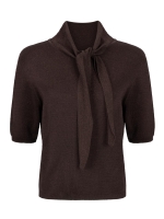 Tramontana Short-Sleeve Jumper Shawl 002650 Chocolate