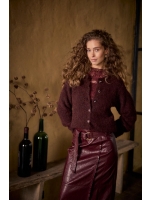 Tramontana Cracked PU Skirt 004580 Pomegranate