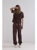 Tramontana T-Shirt Lace Insert 002650 Chocolate