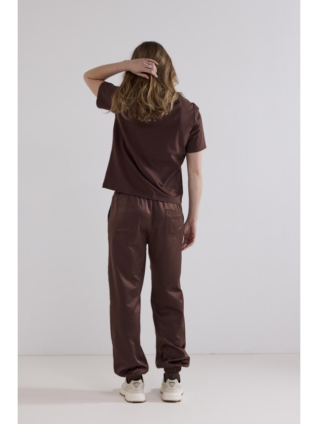 Tramontana T-Shirt Lace Insert 002650 Chocolate