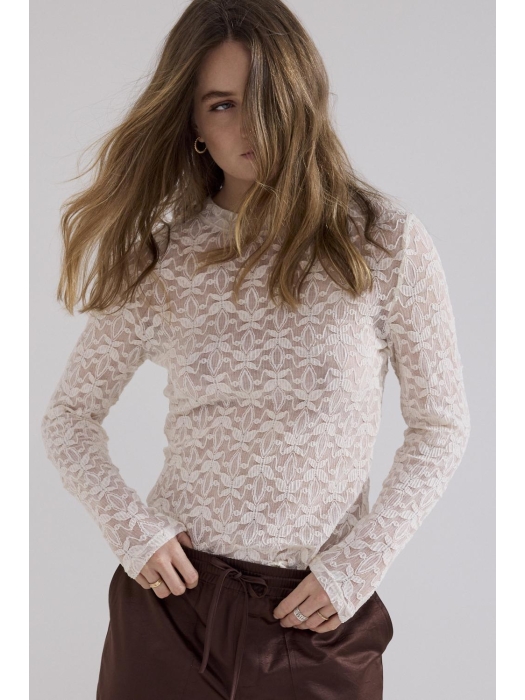Tramontana Stretch Lace Top 001350 Snow