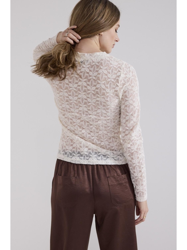 Tramontana Stretch Lace Top 001350 Snow