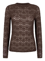 Tramontana Stretch Lace Top 002650 Chocolate