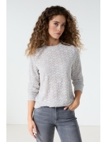 Tramontana Stretch Lace Top 007041 Light grey melange