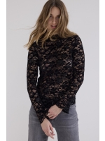 Tramontana Velvet Stretch Lace Top 009000 Black