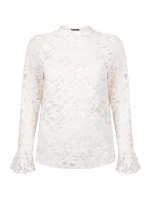 Tramontana Velvet Stretch Lace Top 001350 Snow