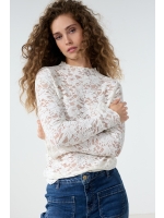 Tramontana Velvet Stretch Lace Top 001350 Snow