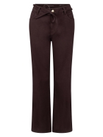 Tramontana Lurex Denim Wide-Leg Trousers 002650 Chocolate