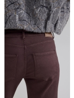 Tramontana Lurex Denim Wide-Leg Trousers 002650 Chocolate
