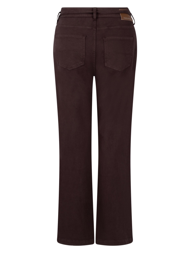 Tramontana Lurex Denim Wide-Leg Trousers 002650 Chocolate