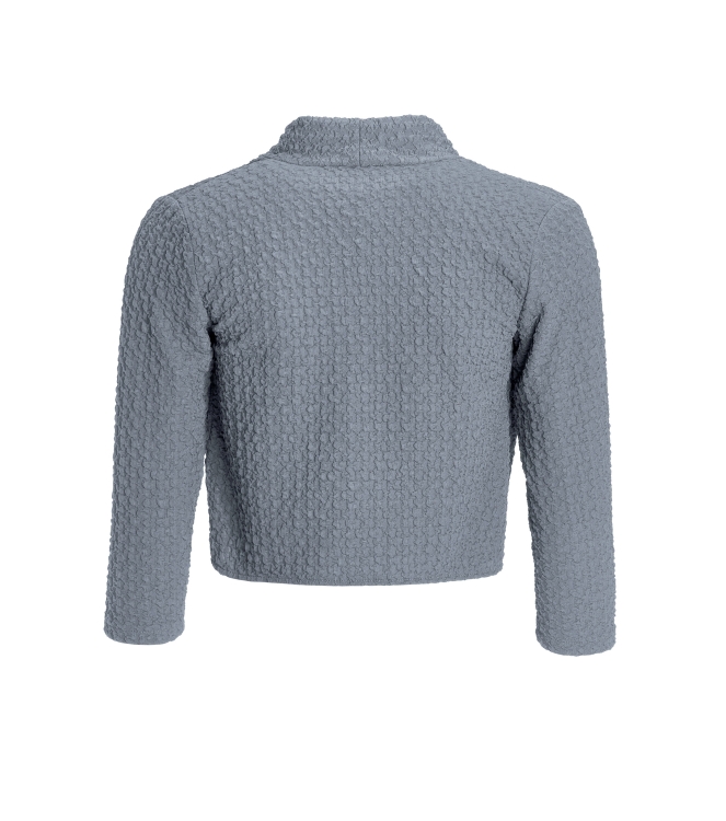 Swing Bolero Jacke aus Jersey Cloque 393 Ice blue