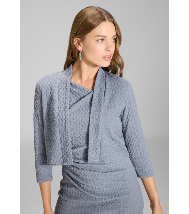 Swing Bolero Jacke aus Jersey Cloque 393 Ice blue