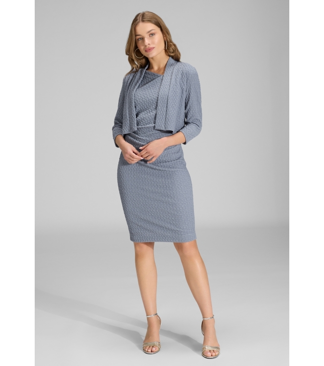 Swing Bolero Jacke aus Jersey Cloque 393 Ice blue