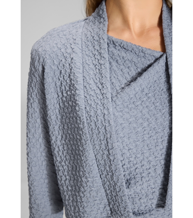 Swing Bolero Jacke aus Jersey Cloque 393 Ice blue