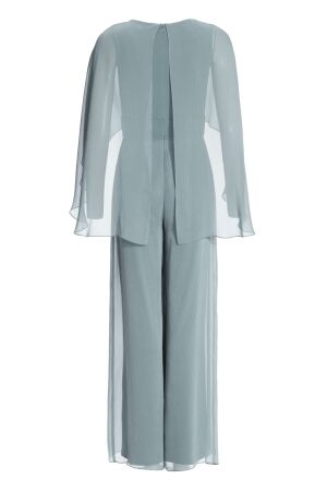 Swing Jumpsuit aus Crinkle Chiffon mit an 393 Ice blue