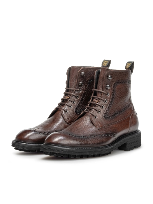 Floris van Bommel Floris Casual DarkBrown Printed lea 2 Dark brown