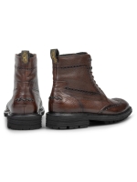 Floris van Bommel Floris Casual DarkBrown Printed lea 2 Dark brown