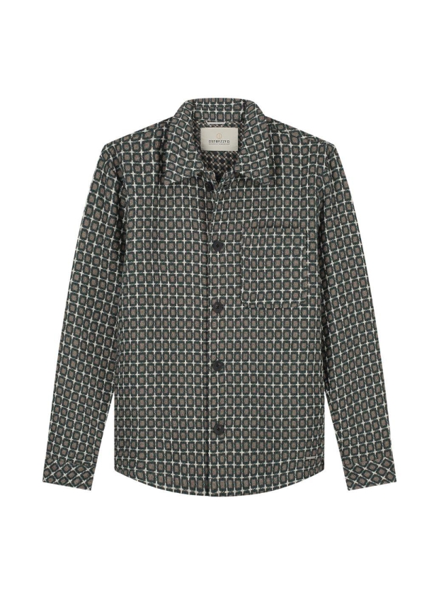 Dstrezzed Lino Golfball Overshirt 277 Walnut