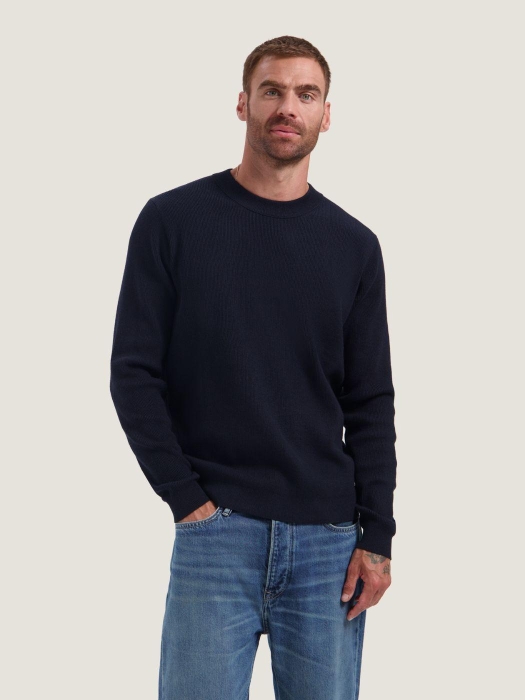 Dstrezzed Oscar Rib Mockneck 649 Dark navy